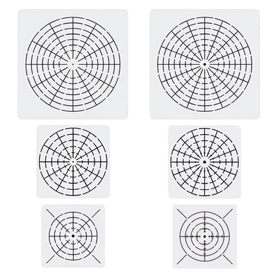 YKW 6 Pack Circle Mandala Stencils Templates, 7/9/11 Inch Reusable Drawing Tools, Mandala Dotting Templates for Rock Painting, Canvas, Wood Art Projects, DIY Craft Supplies