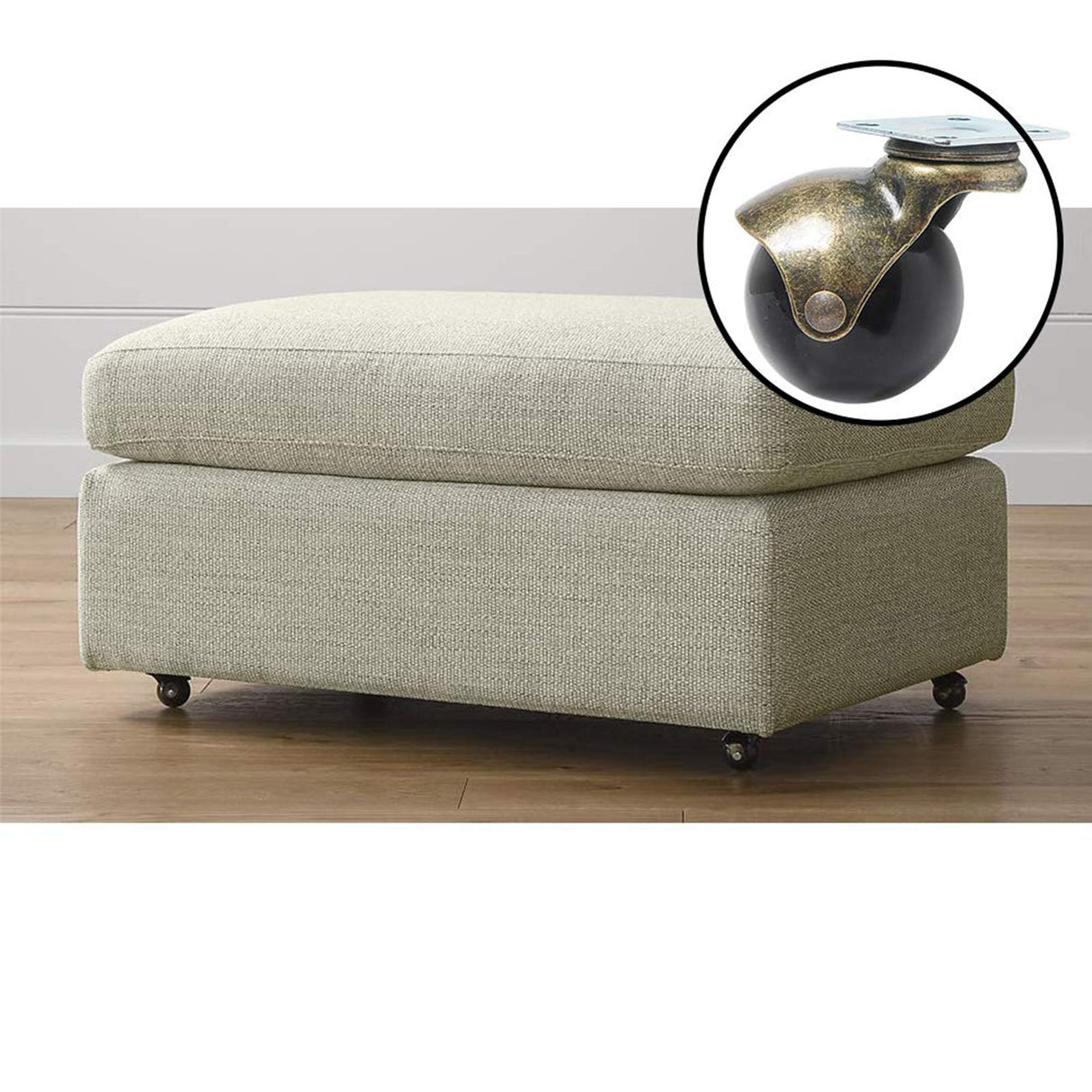 ENYKE 2 Inch Ball Caster Wheels, Vintage Wheels for Furniture, Antiqure Brass Swivel Casters Set of 4 for Coffee Table, Ottoman Heavy Duty 360LBS Capacity (16 Screws Included) ENYKE