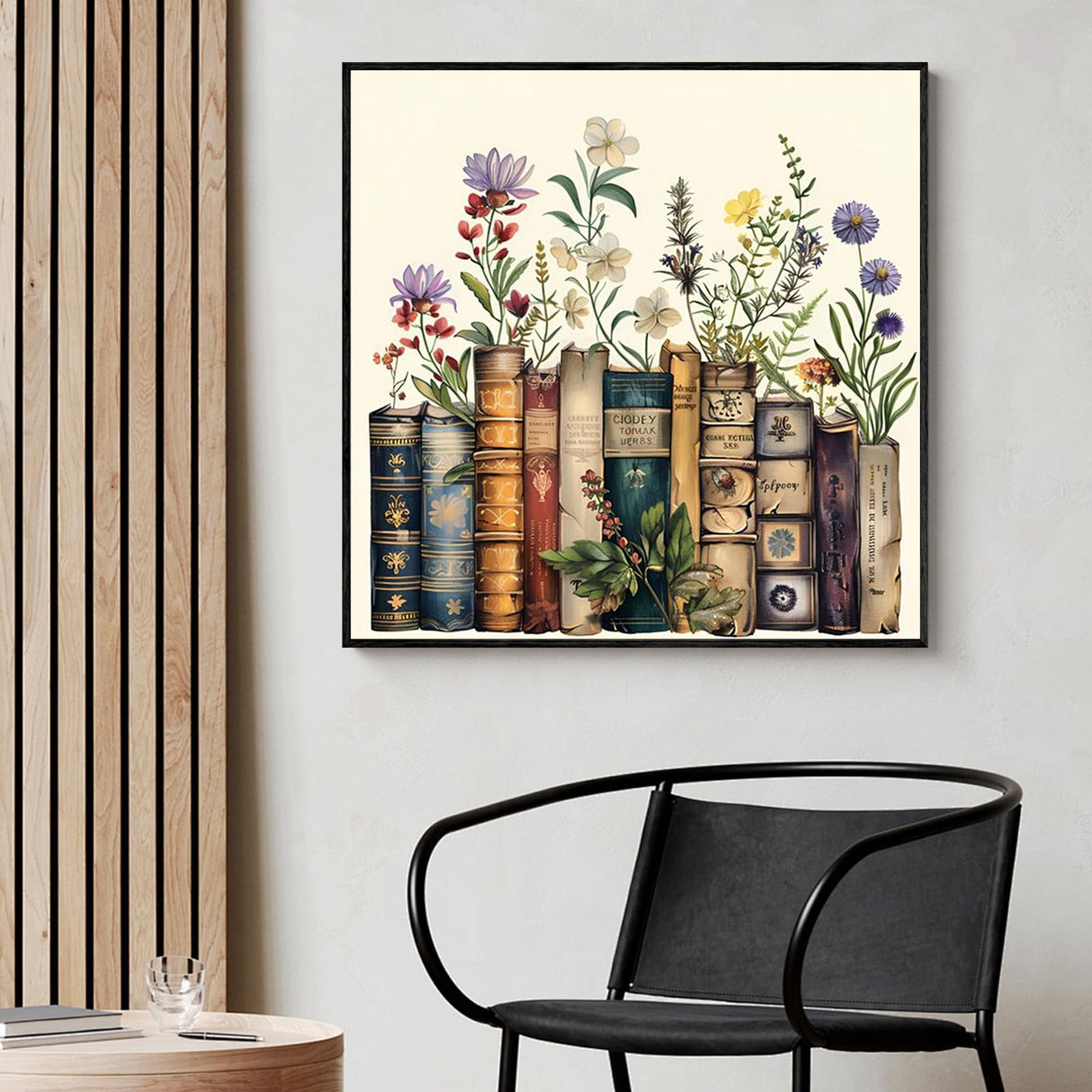 Yezavesu Book Diamond Art Kits for Adults, Book Flower Diamond Painting Kit for Beginners, 5D DIY Round Full Drill Painting with Gem Art Craft Kits for Home Wall Decor 14x14 Inch Yezavesu