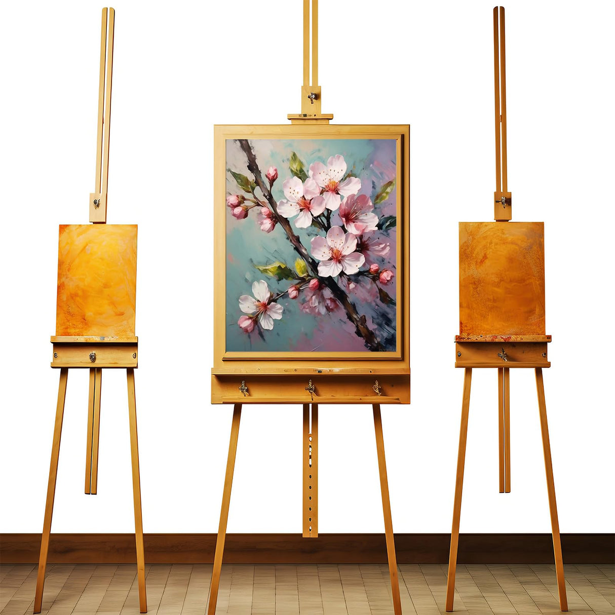 ZUVRDIAI Paint by Number for Stress Relief, Cherry Blossoms, Easy Paint by Number Kit for Adults, 40x50cm, Without Frame ZUVRDIAI