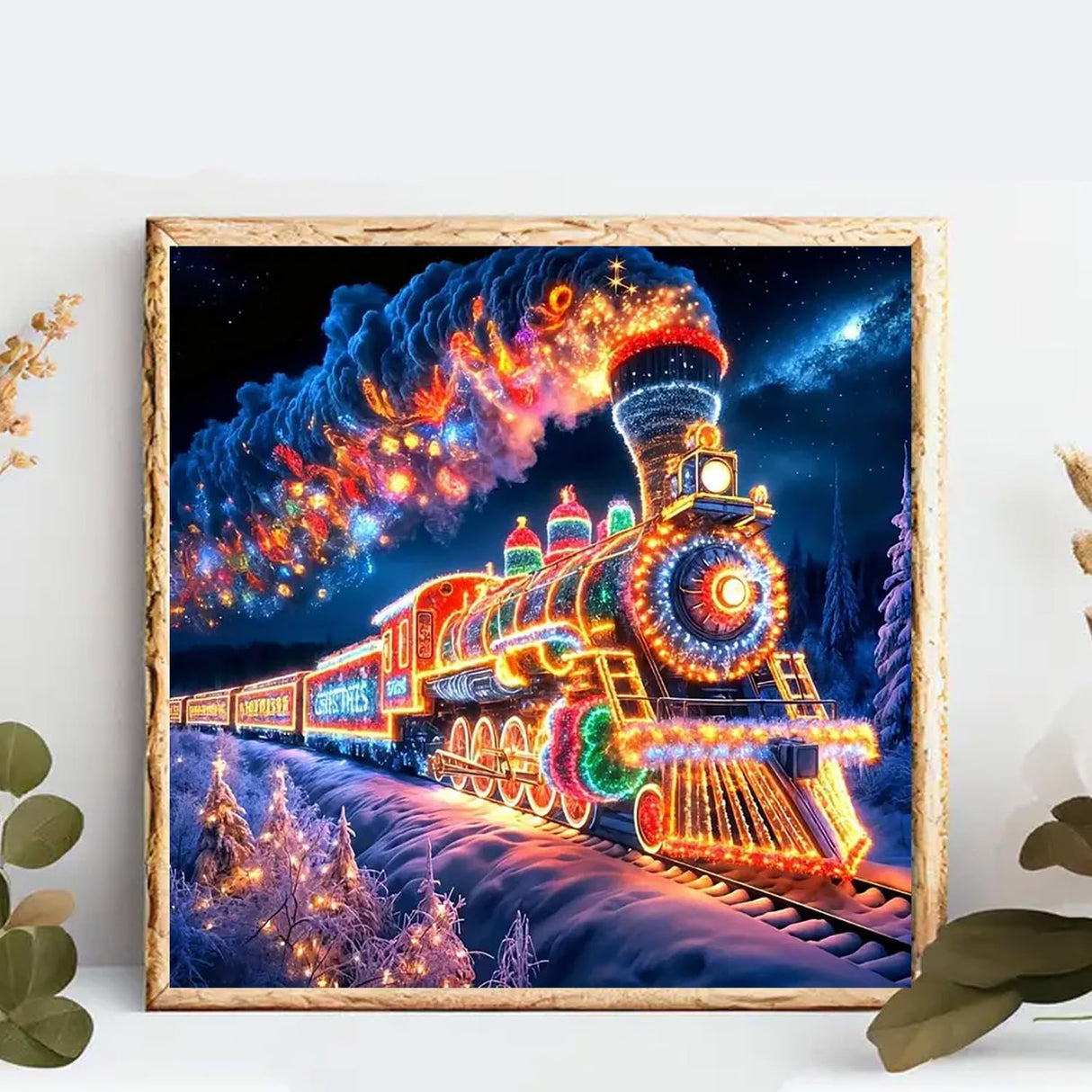 Fairyland JinWenn Diamond Art Kits for Adults Beginner, Train DIY Diamond Painting Kits 5D Diamond Dots Gem Art Crafts with Tools,Round Full Drill Funny Crafts for Home Wall Decor&Gift-13.8X13.8inch Fairyland JinWenn