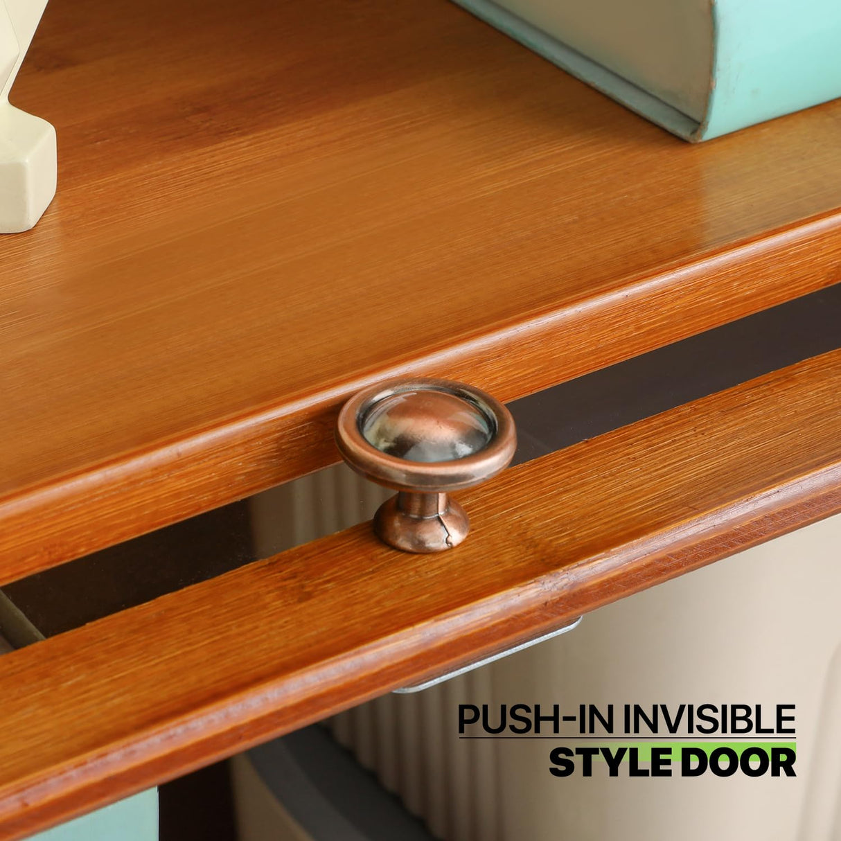 Magshion Bamboo 4-Tier Display Case Bookcase with Clear Acrylic Flip-Up Doors, Wide Brown Kitchen Cabinet Storage Pantry Cabinet Showcase Storage Cabinet Organizer - 31" L x 12.5" W x 54.5" H Magshion