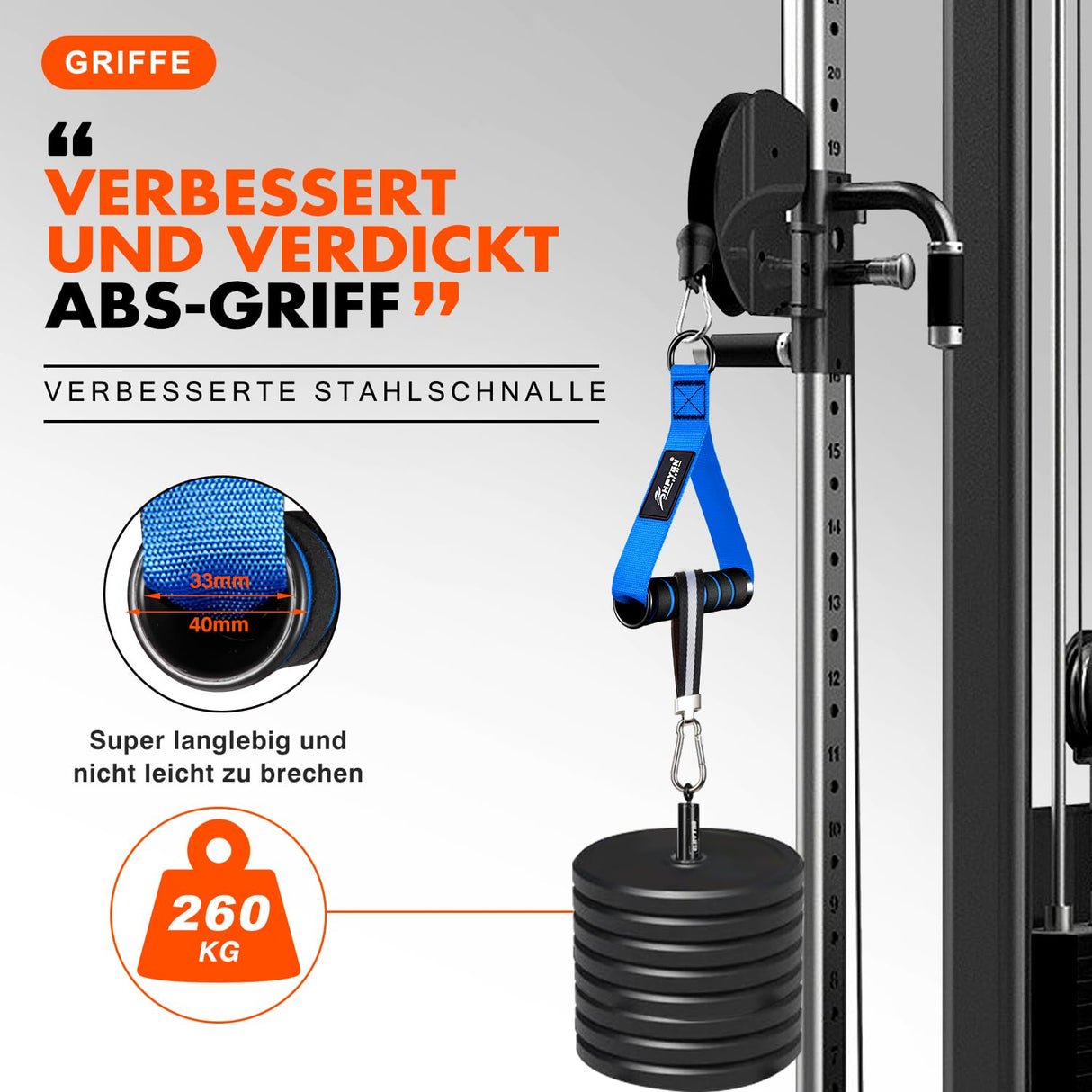 Cable Machine Handles, Replacement Fitness Equipment for Pilates,Yoga, Strength Trainer, Pull Down Workout Accessories, Exercise Handle for Pulldowns, Chest flys, Shoulder Exercises, tricep Workouts HPYGN