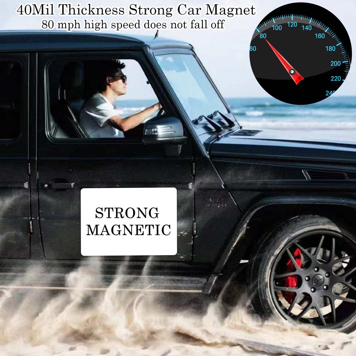 OUCPC Blank Car Magnets with 40 mils, 1 Pack 17” x 12” Car Magnets and Decals, Rounded Corners Car Door Magnets, Magnet for Car to Advertise Business, Prevent Car Scratches & Dents OUCPC