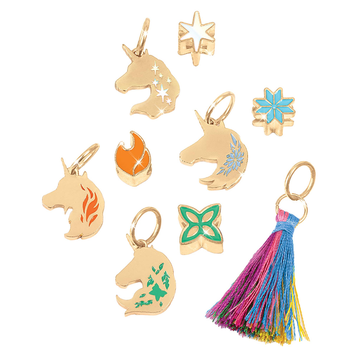 Make It Real: Unicorn Academy: Enchanting Unicorn Charms Bracelet Kit - 39pc DIY Jewelry Craft, Make 4 Charm & Bead Bracelets, Netflix Series, Kids 8+ Make It Real