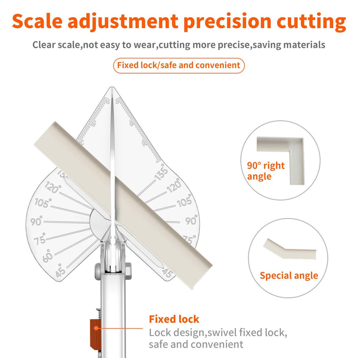GARTOL Multifunctional Trunking/Miter Shears for Angular Cutting of Moulding and Trim, Adjustable at 45 To 135 Degree, Hand Tools for Cutting Soft Wood, Plastic, PVC, with Replacement blades GARTOL