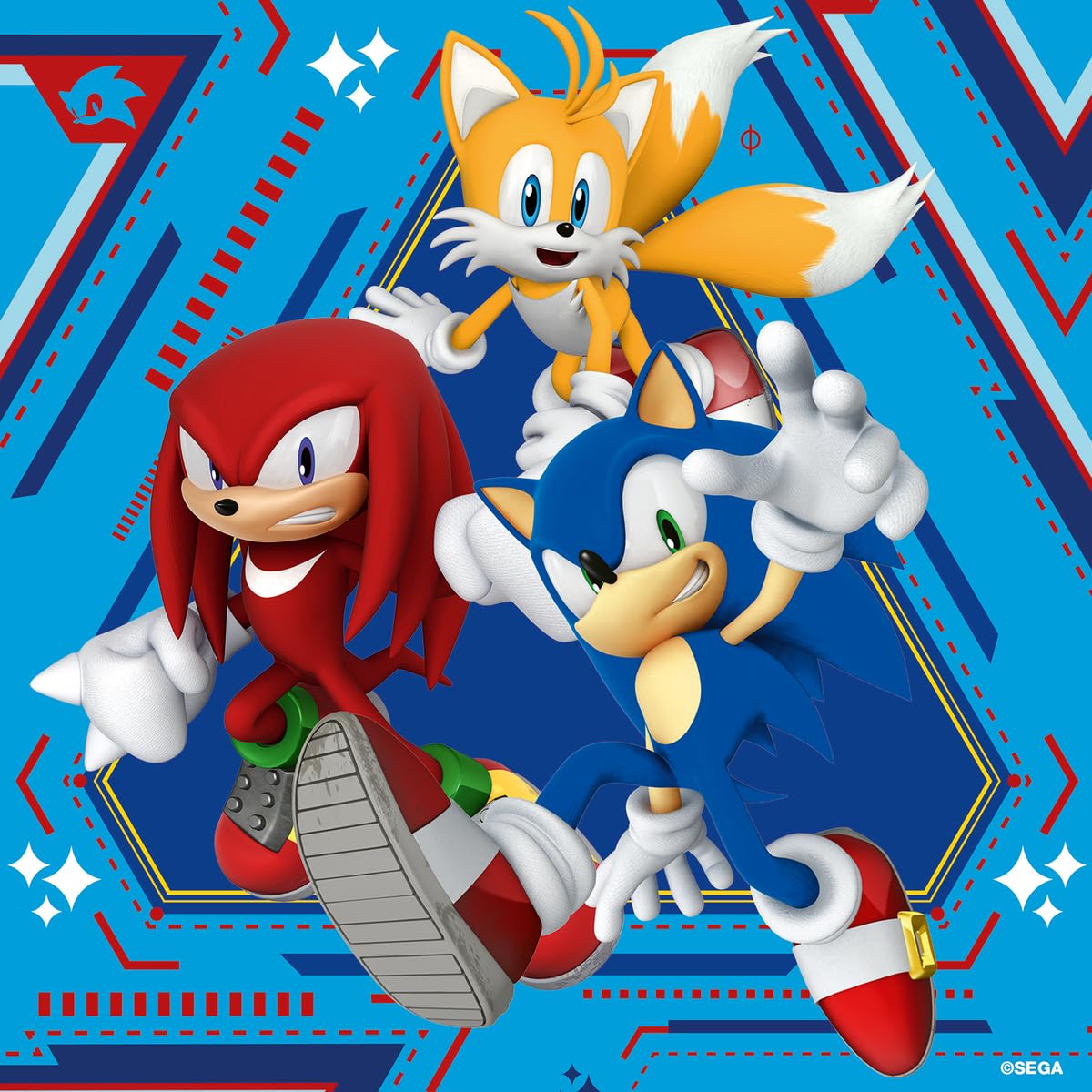 Ravensburger Sonic The Hedgehog 3 x 49 Piece Jigsaw Puzzle Set for Kids - Screen-Free Activity Boosts Concentration and Focus Ravensburger