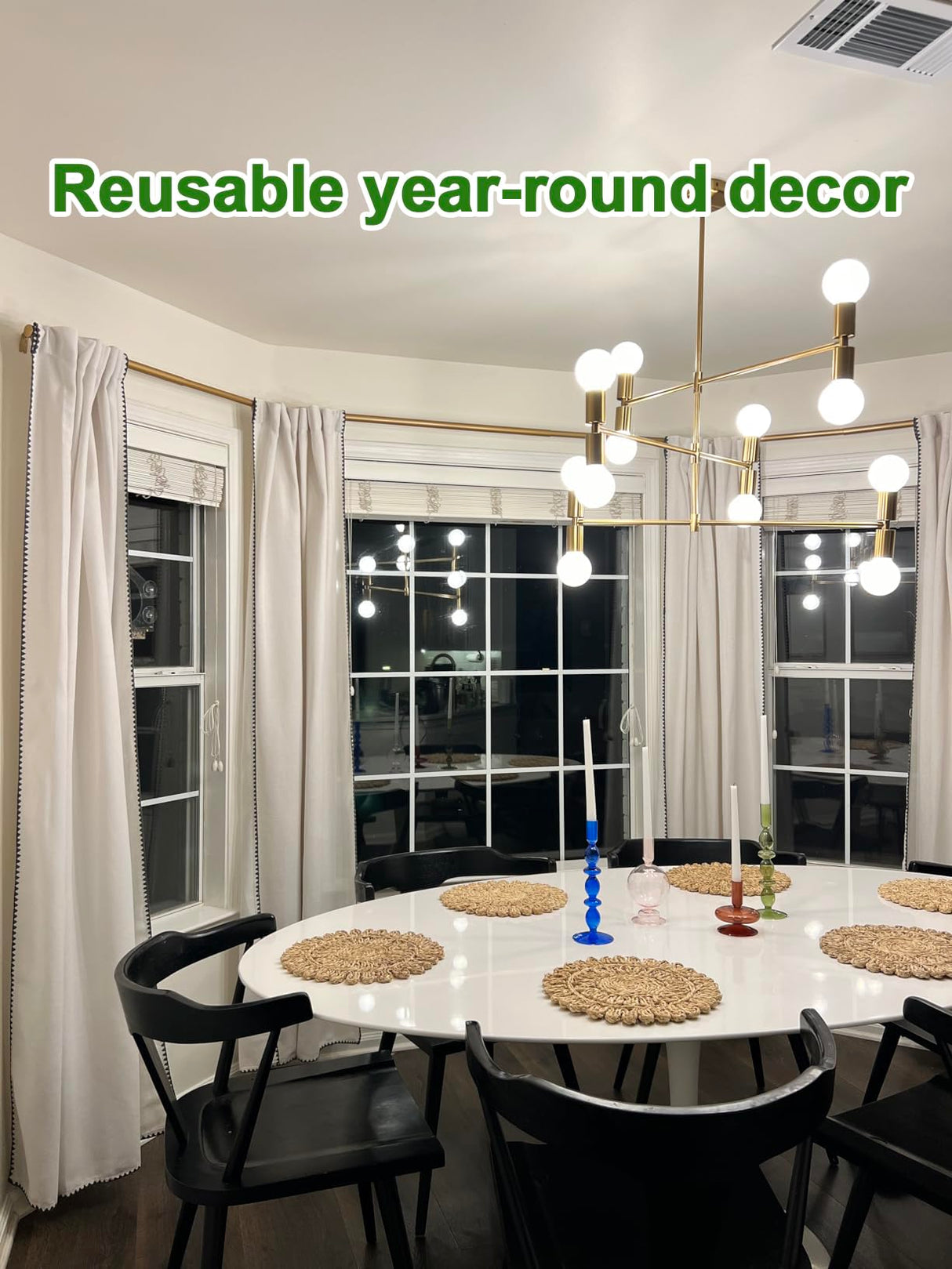 Laquedecraft 13.8" Round Corn Husk Placemats Set of 6 | Boho Rattan Woven Table Mats | Farmhouse Spring Plate Chargers Like Water Hyacinth, Seagrass for Wedding, Party, Christmas, Events Laquedecraft