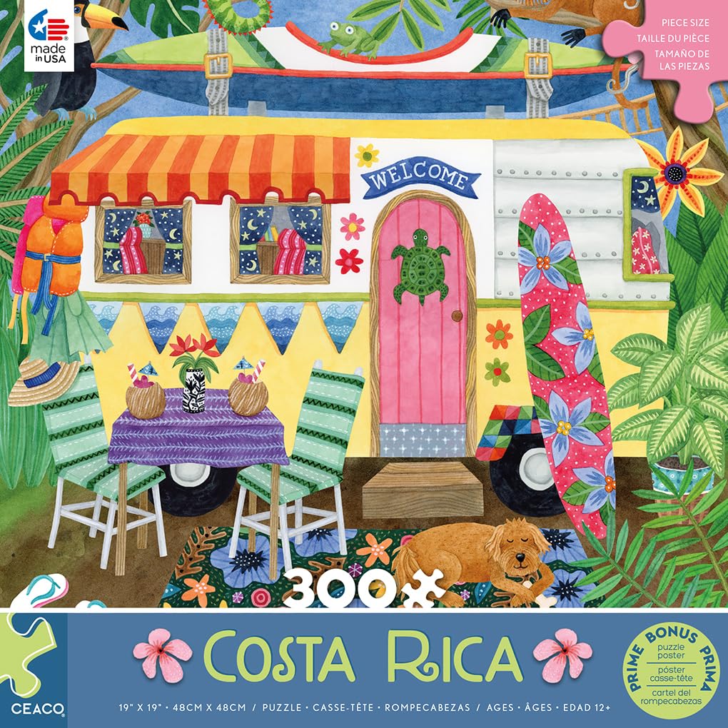 Ceaco - Happy Camper - Costa Rica - 300 Piece Jigsaw Puzzle Ceaco