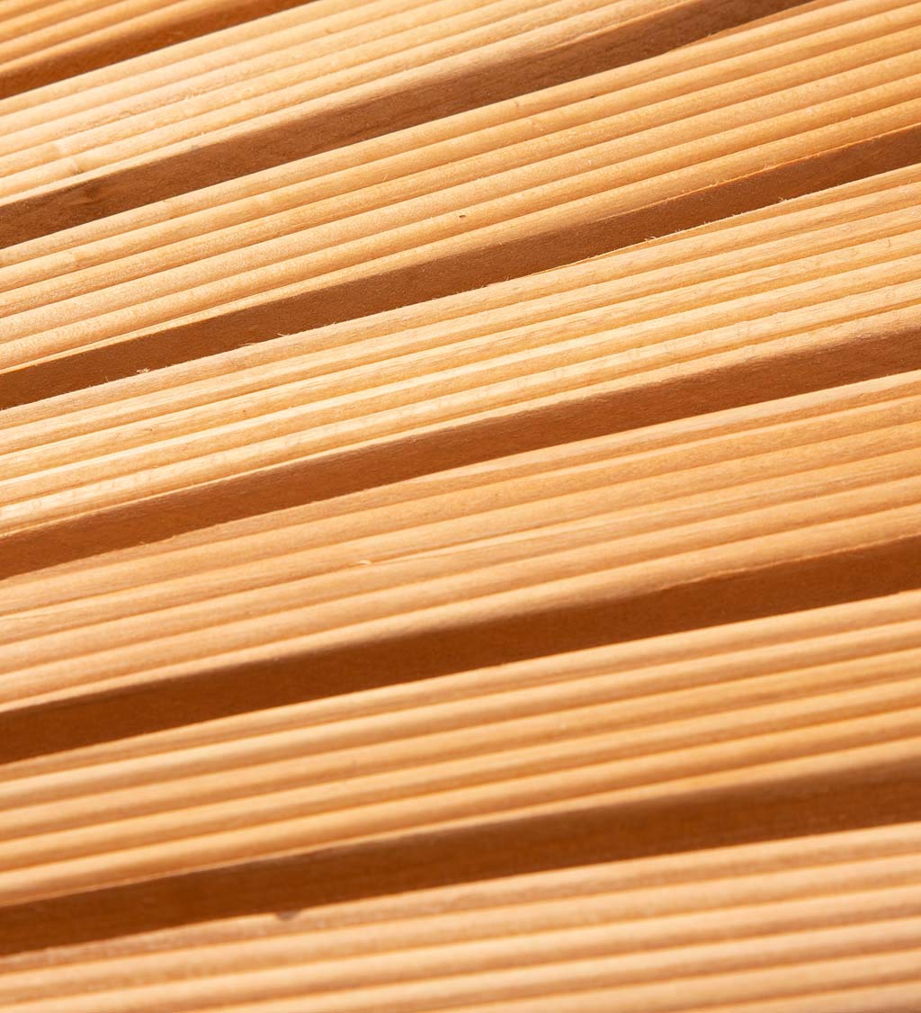 Plow & Hearth 52128 Roll Out Wooden Curved Garden Pathway, 4 feet, Natural Cedar Plow & Hearth