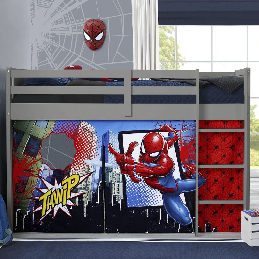 Spider-Man Loft Bed Tent - Curtain Set for Low Twin Loft Bed (Bed Sold Separately) by Delta Children Delta Children