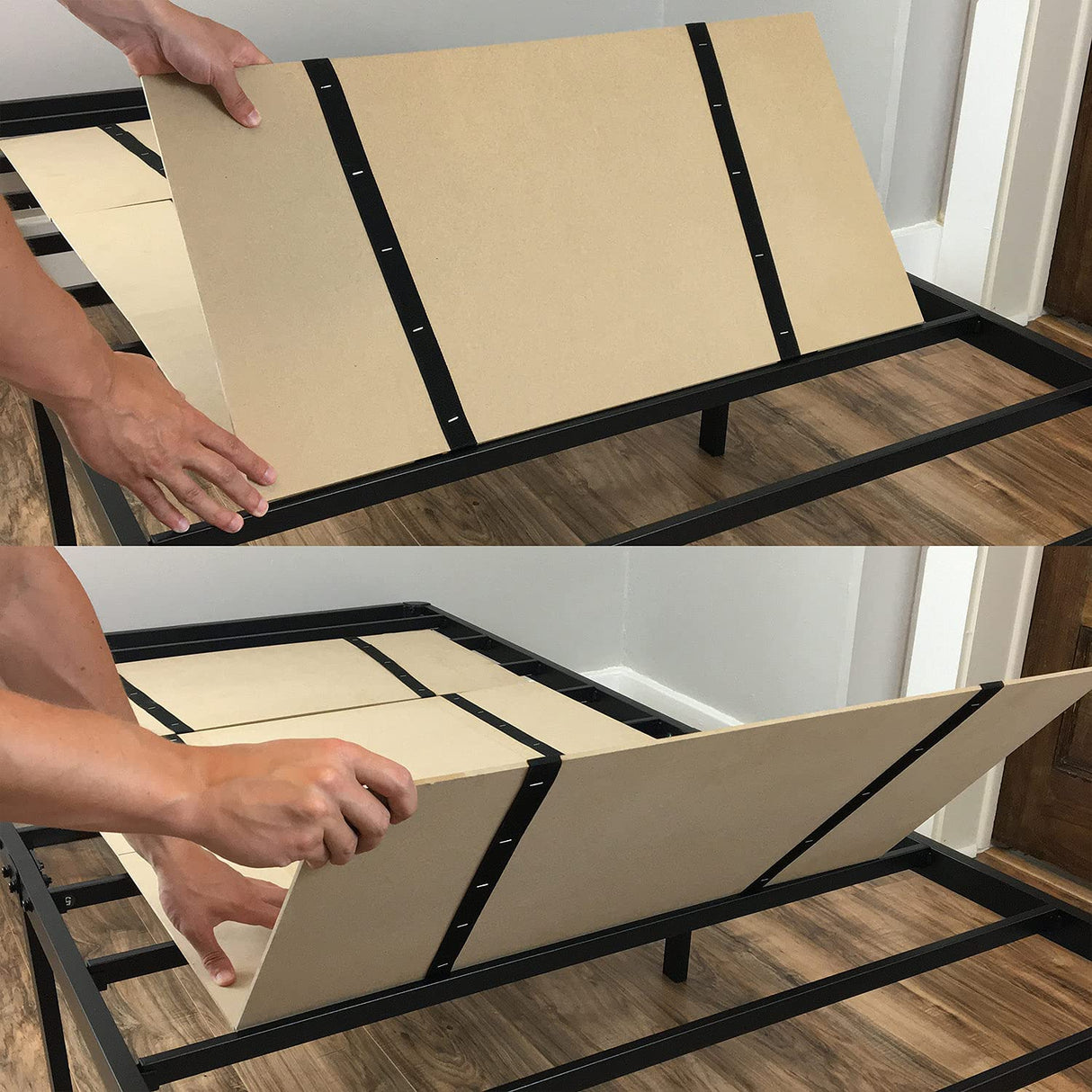 DMI Foldable Box Spring, Bunkie Board, Bed Support Slats for Support to Streamline and Minimize the Bed, No Assembly Needed, Full Size, 60 x 48 DMI