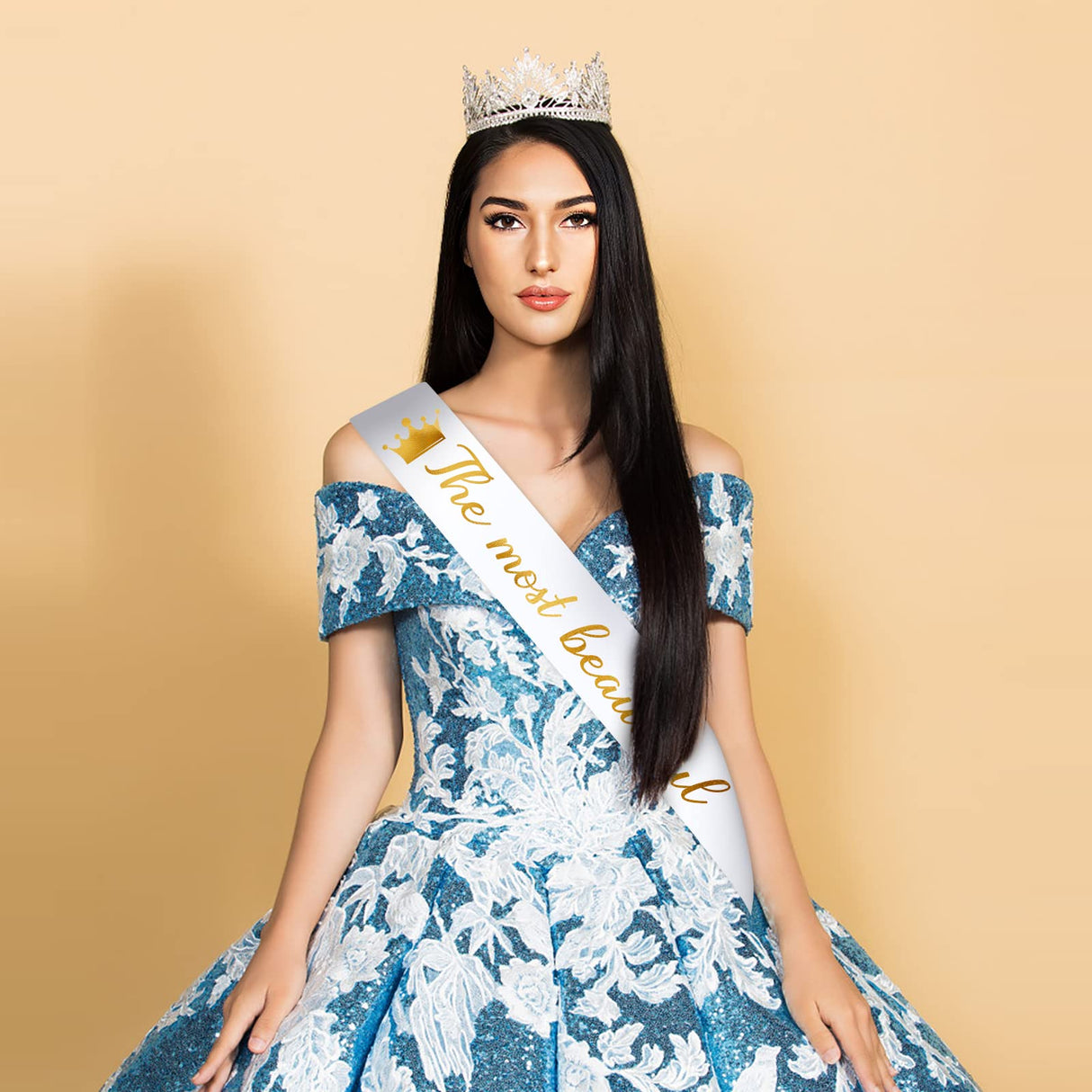 Dreamtop 16Pcs Sash Satin Sash White Blank Sash Blank Sashes for Pageants Senior Sash 2025 White Sash for Beauty Pageant Dreamtop