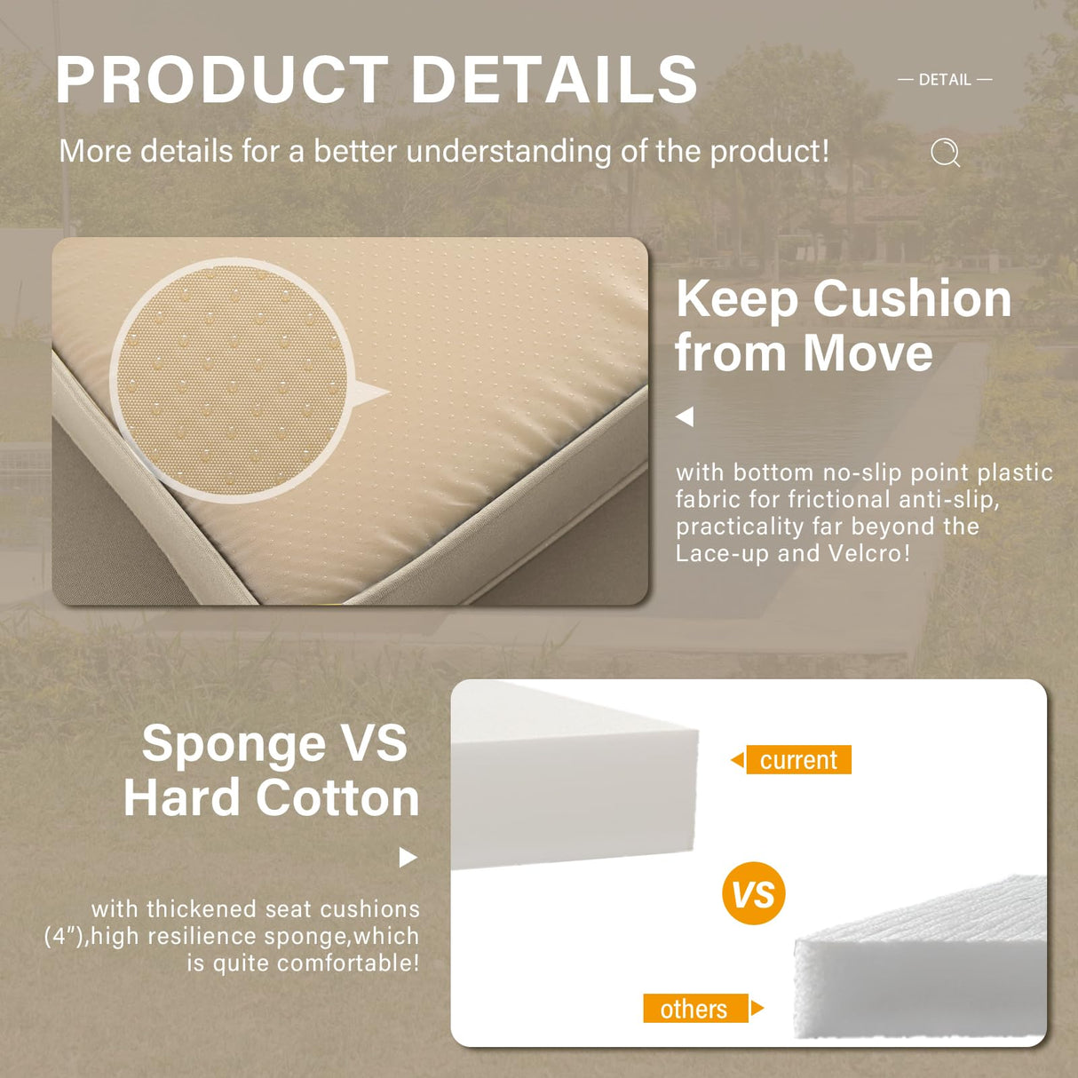 Patio Furniture Set - 3 Piece Outdoor Sectional Sofa Set with Wicker Couch, Ottoman, Coffee Table & Storage - All-Weather, Anti-Slip Cushions & Waterproof Covers, Khaki Rattan Star