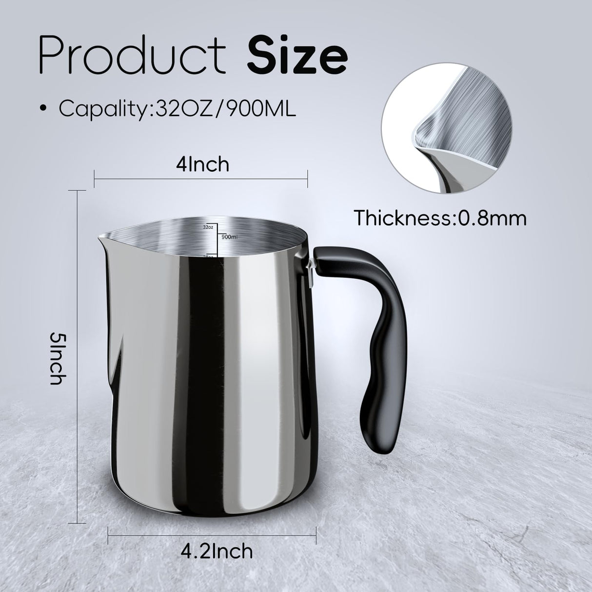 CasaCulina Candle Making Pouring Pot with Stirring Spoon, 32oz Stainless Steel Wax Melting Pot with Heat-Resistant Handle, Double Boiler Candle Making Pitcher with Dripless Pouring Spout Design CasaCulina