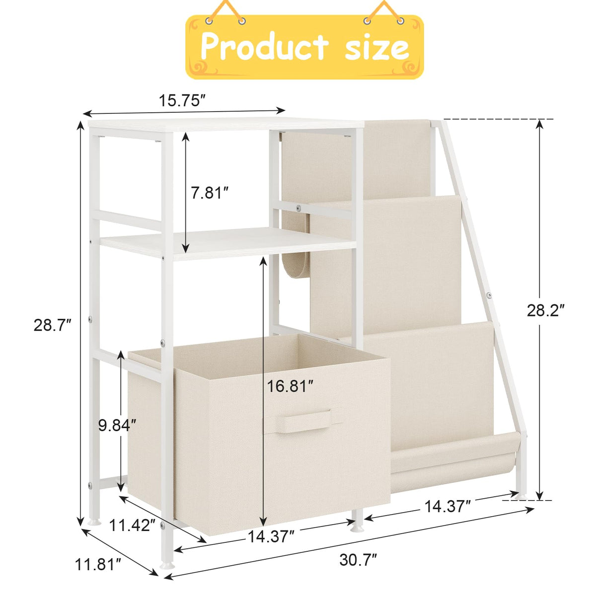 Kids Bookcases Montessori Bookshelf Nursery Book Shelves And Toy Storage With Drawer Childrens Toddler Bookshelf Sturdy Metal Kid's Toy Storage Organizer For Kids' Rooms Playroom kindergarten Aokitsink