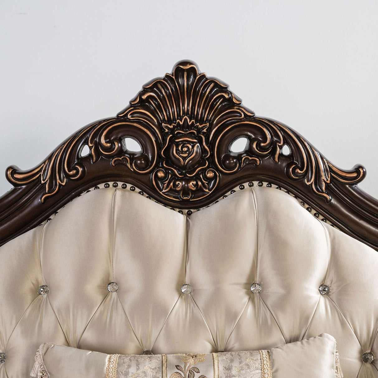 Furniture of America Zephyra Traditional Faux Leather Upholstered Sofa with Rolled Arm and Accent Pillows, Wooden Comfortable Couch for Living Room, Office, Bedroom, Dark Cherry/Beige Furniture of America