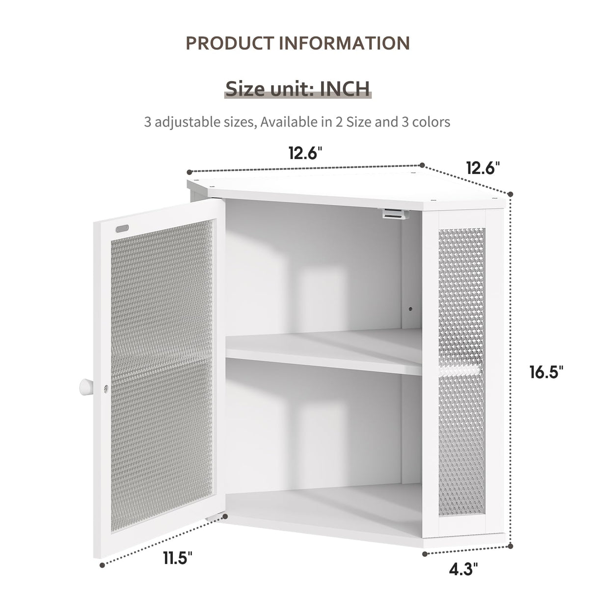 STDDRE Corner Bread Box Kitchen Countertop Extra Large Capacity Farmhouse Bread Box, Corner Countertop Storage, Double Layer Bread Holder (White, Extra Large) STDDRE