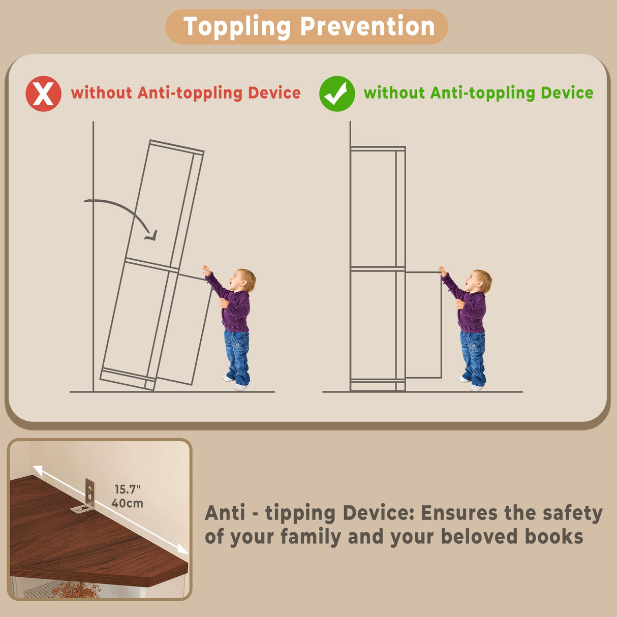 IRONCK 67" Tall Corner Bookcase with Magnetic Glass Doors,Wooden Corner Bookshelf with LED, Storage Cabinet for Home Office Living Room IRONCK