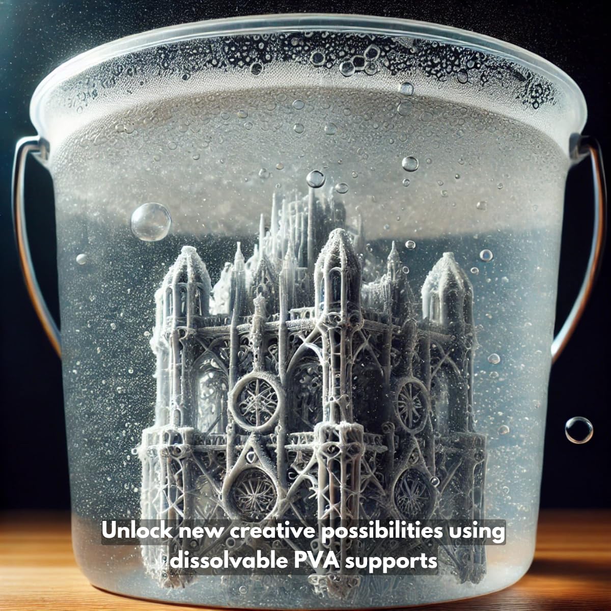 Fused Materials PVA 3D Printer Filament - Dissolvable, Water Soluble Filament for 3D Printers and 3D Pens, 1.75mm, 0.5kg FUSED MATERIALS