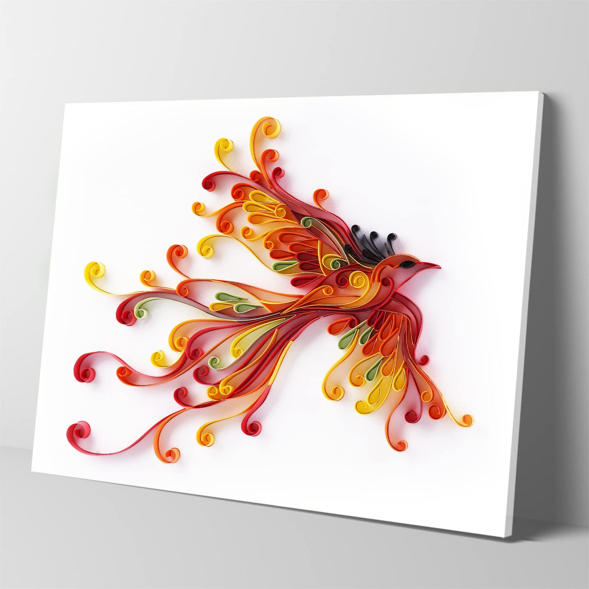 Uniquilling Quilling Kit, Paper Quilling Kits, 8 * 10-in Phoenix Paper Filigree Kits with Quilling Tools& Using Manual, DIY Quilling Artwork Modern Wall Art for Living Room Uniquilling