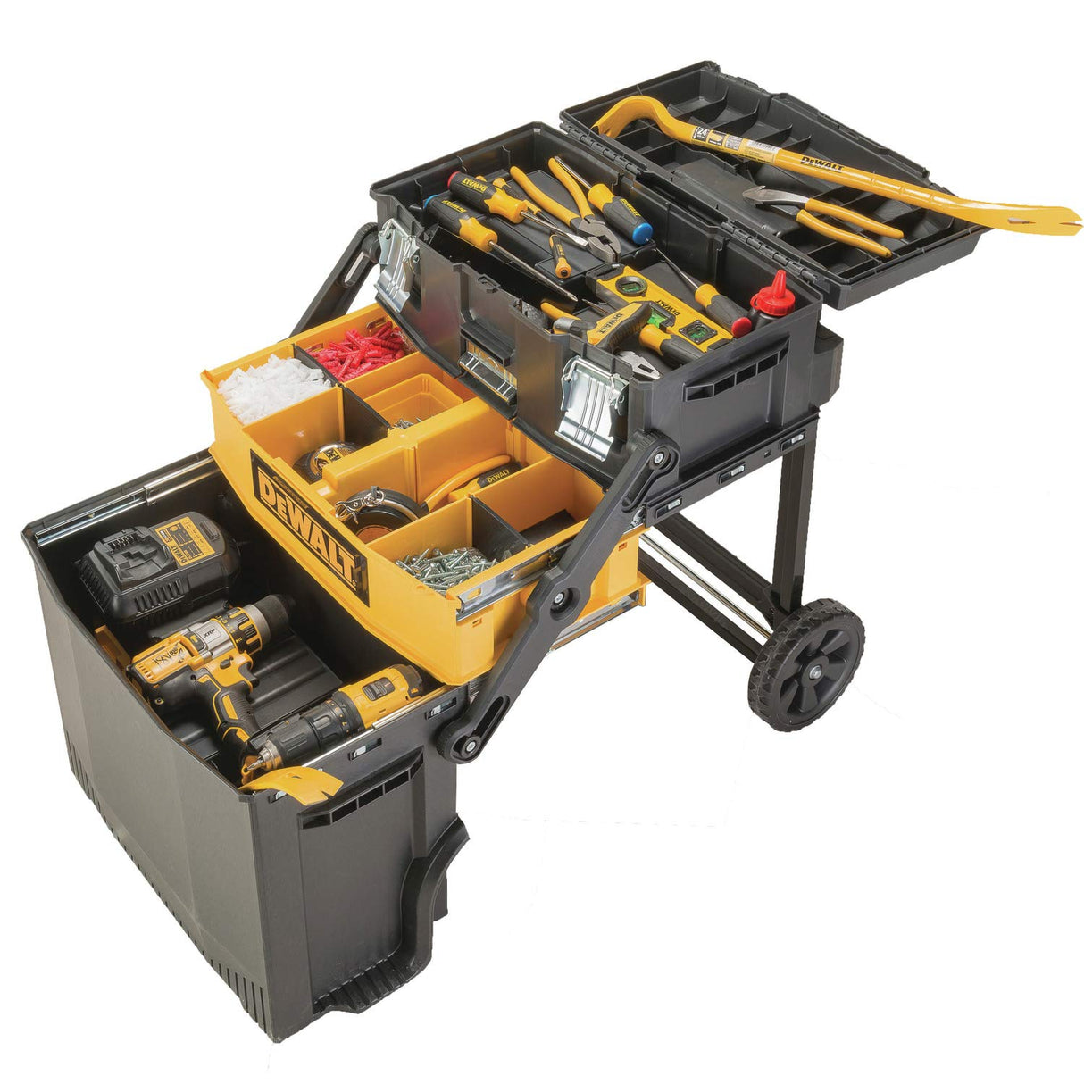 DEWALT Tool Box & Rolling Mobile Work Center, Multi-level (DWST20880) DEWALT