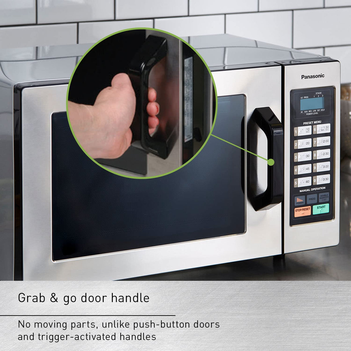 Panasonic Consumer NE1054F 1000 Watt Commercial Microwave Oven With 10 Programmable Memory, Stainless Panasonic