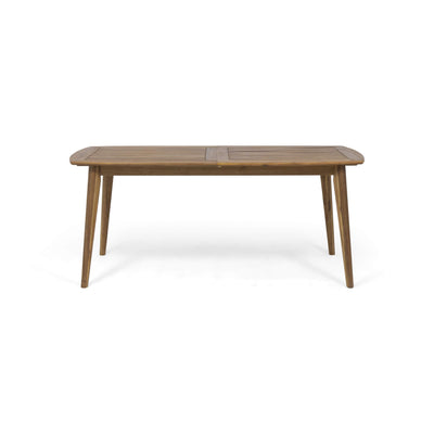 GDFStudio Outdoor Acacia Wood Expandable Dining Table, Teak