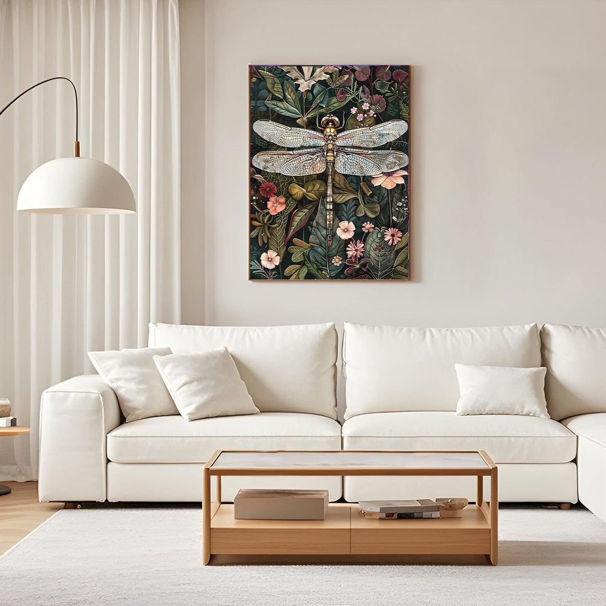 AIBOERL Retro Dragonfly Diamond Art Kits for Adults,Dragonfly 5D Diamond Painting Kits for Adults Beginners, DIY Full Round Drill Diamond Dot Painting Gem Art Kits for Adult, Home Wall Decor 12x16Inch AIBOERL