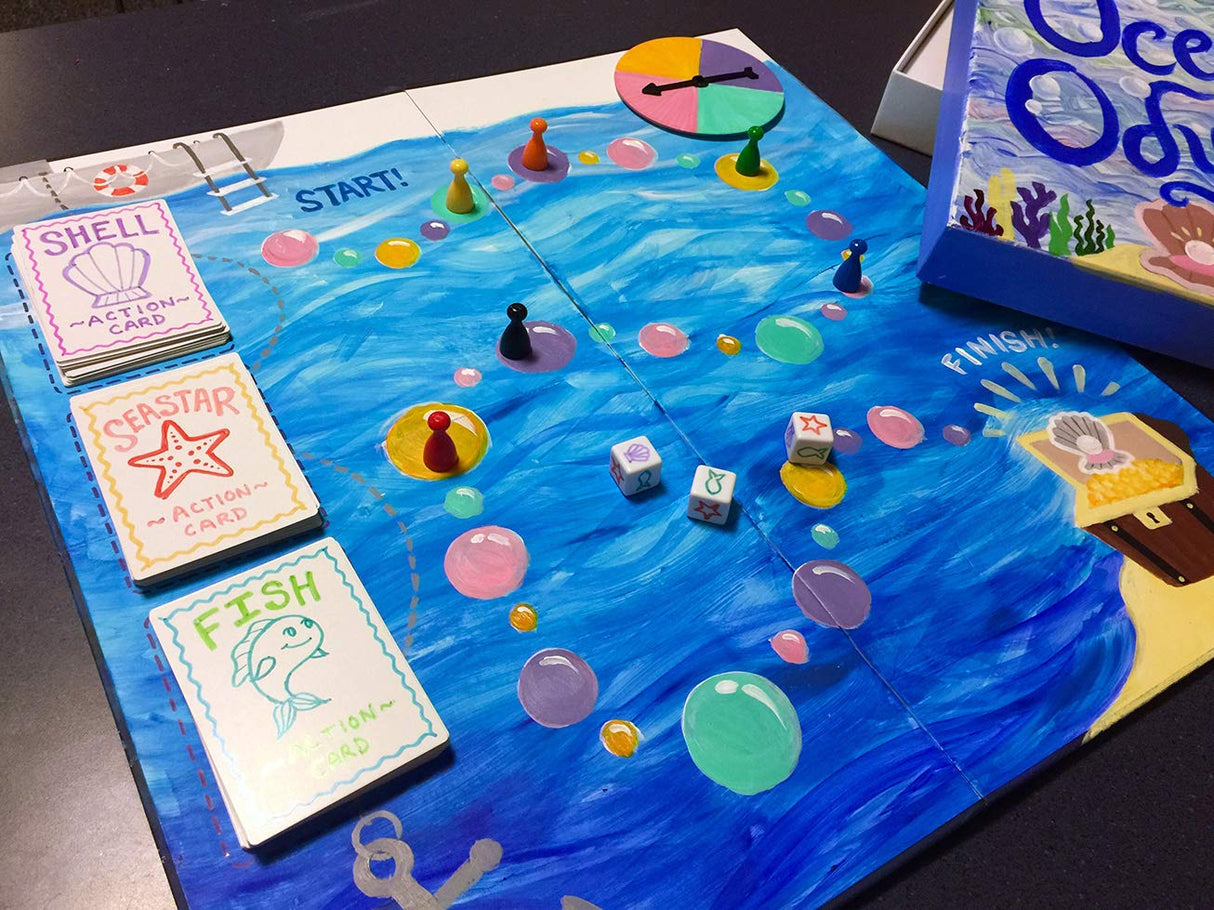Create Your Own Board Game Set – DIY Kit with Blank Game Board, Game Pieces, Blank Cards, Dice, Spinner – Build Your Own Game for Family Board Games Apostrophe Games