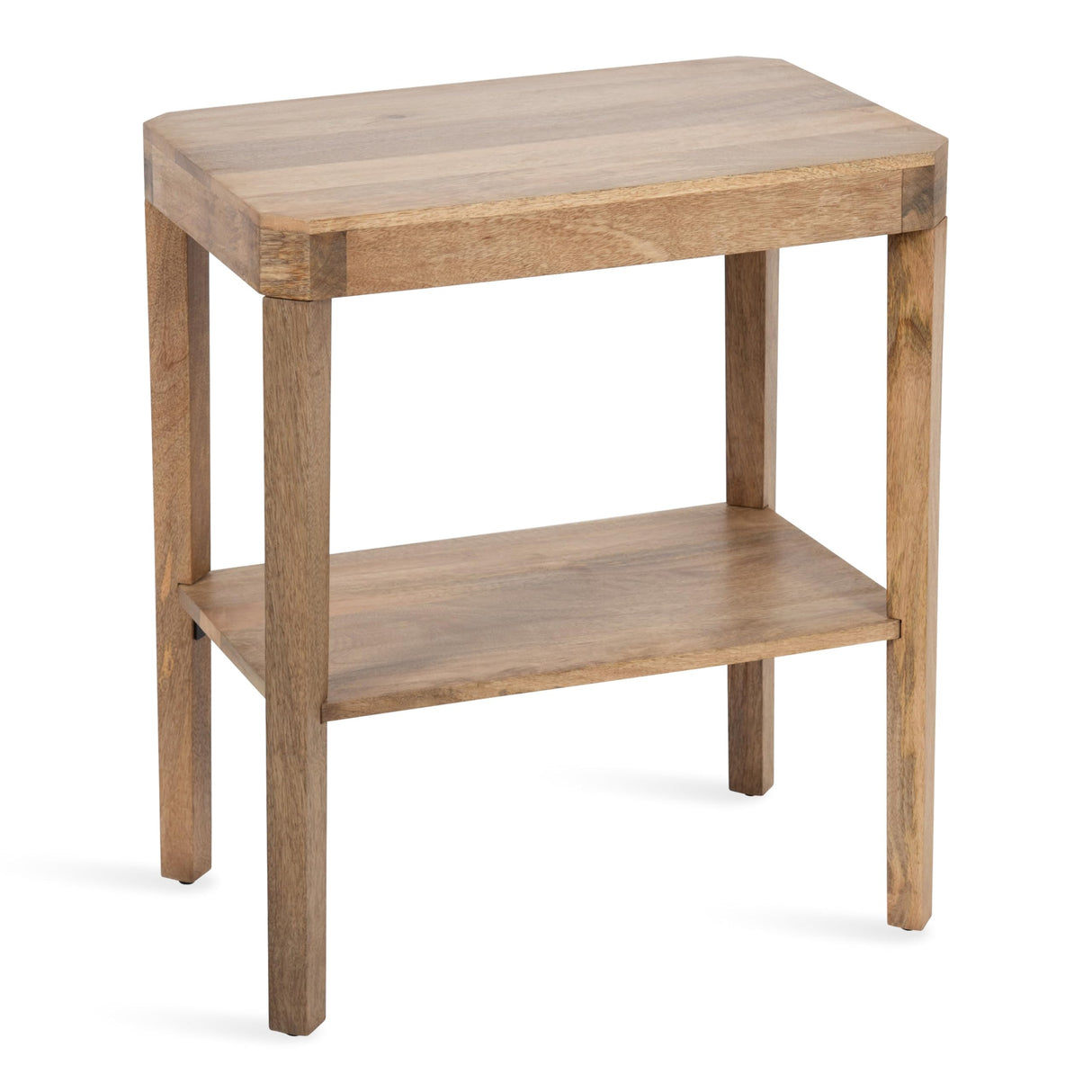 Kate and Laurel Talcott Wood Side Table, 22x14x26, Natural Kate and Laurel