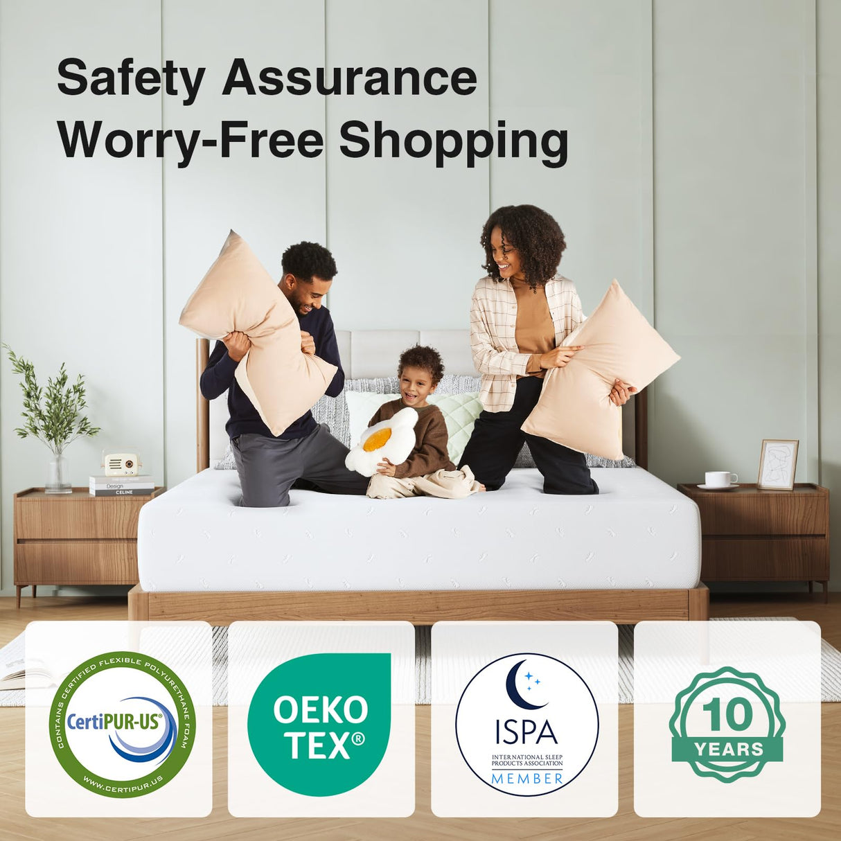 Novilla 12 Inch Mattress Queen Size, Queen Mattresses in a Box with Memory Comfort Foam & High-Density Support Foam for Refreshed Sleep & Pressure Relief with Edge Support Medium Firm Novilla