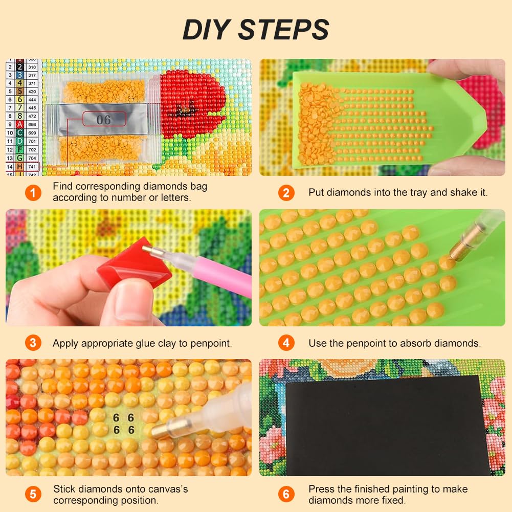 WSLWXSHM Diamond Painting Kits for Adults Dog, Butterfly Round Full Drill Diamond Art Kits, 5D DIY Paint with Diamonds Crafts for Home Wall Decoration Gifts 12×12Inch, Animal WSLWXSHM