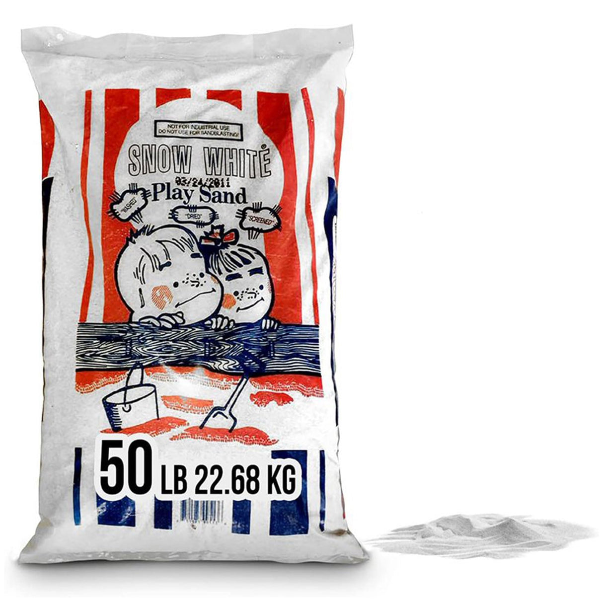 US Silica 50 Pound Bag Snow White Play Sand for Sandboxes and Sand Tables at Parks, Homes, and Daycare Centers, Natural, White 2 Pack U.S. Silica