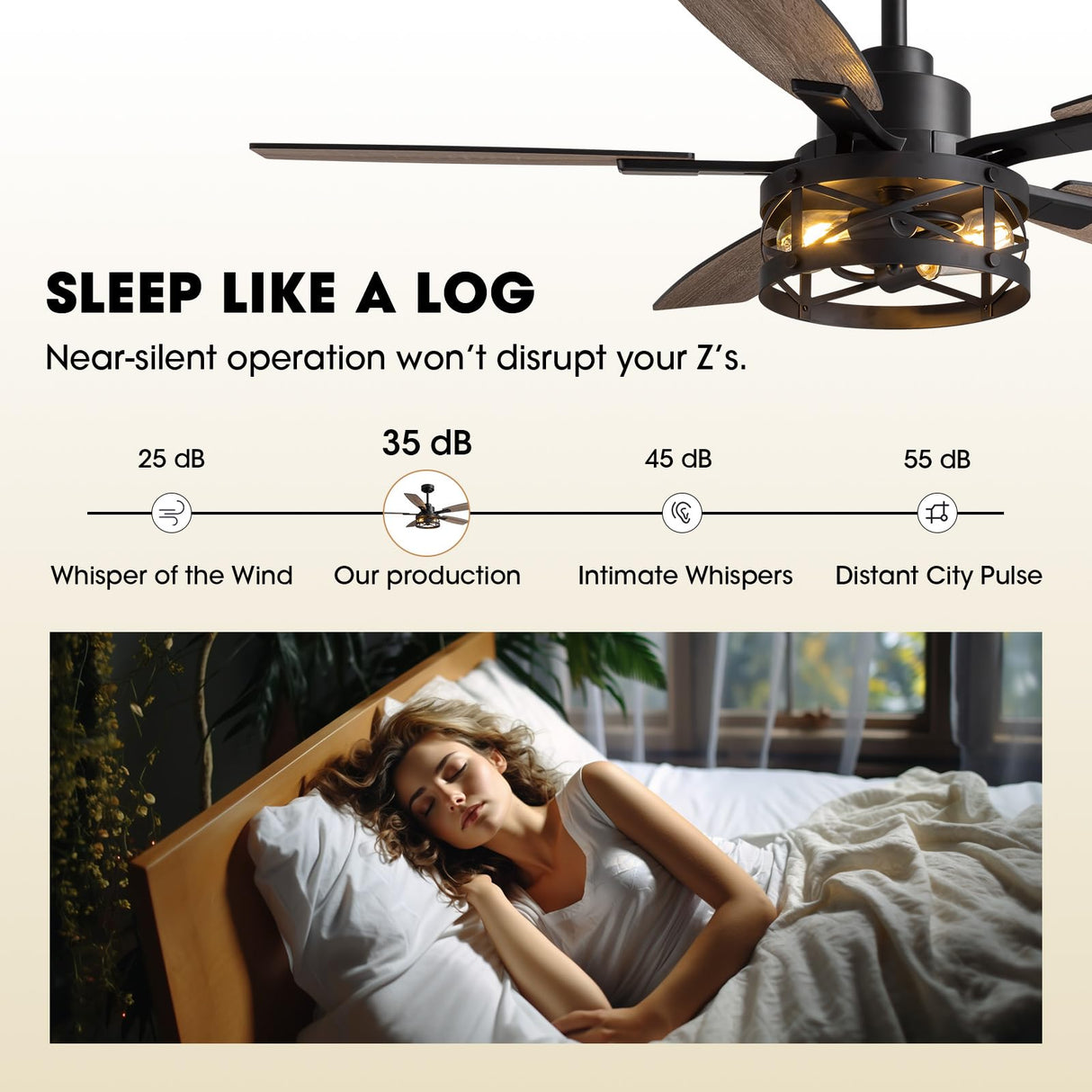 52 Inch Ceiling Fans with Lights and Remote & APP Control, Farmhouse Ceiling Fan with LED Lighting for Bedroom Living Room and Patio, Black Caged Ceiling Fan for Indoor and Outdoor(NO BULBS) YouthDream