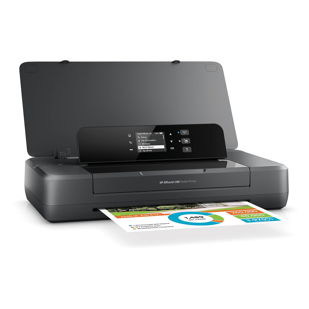 HP OfficeJet 200 Portable Printer with Wireless & Mobile Printing, Works with Alexa (CZ993A) ,Black HP