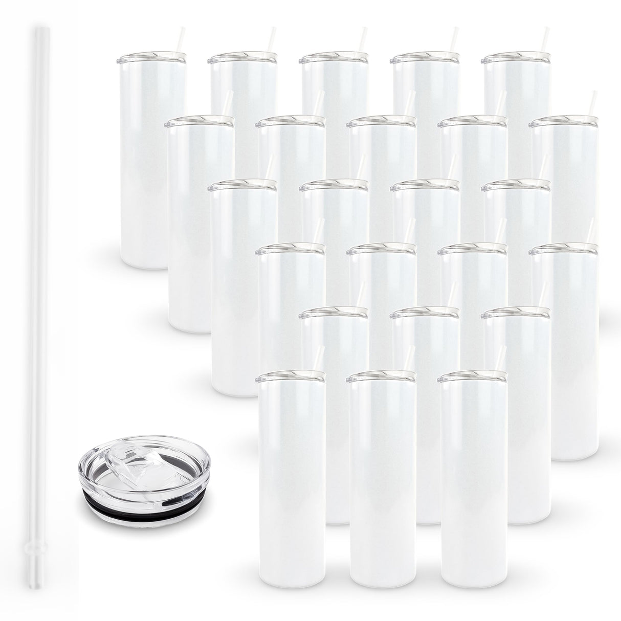 Hogg 20oz Holographic Sublimation Tumbler (24 Units), Sublimation Cups with Lids and Straws, 20 oz Tumbler Sublimation Blanks, Insulated Stainless Steel Tumblers 20 oz, Sublimation Tumblers Bulk Hogg