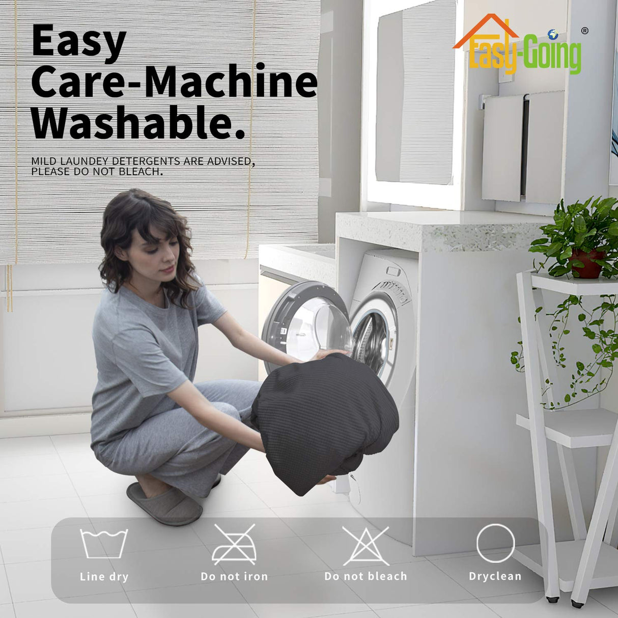 Easy-Going 8 Pieces Recliner Sofa Stretch Sofa Slipcover Sofa Cover Furniture Protector Couch Soft with Elastic Bottom Kids, Spandex Jacquard Fabric Small Checks Dark Gray Easy-Going