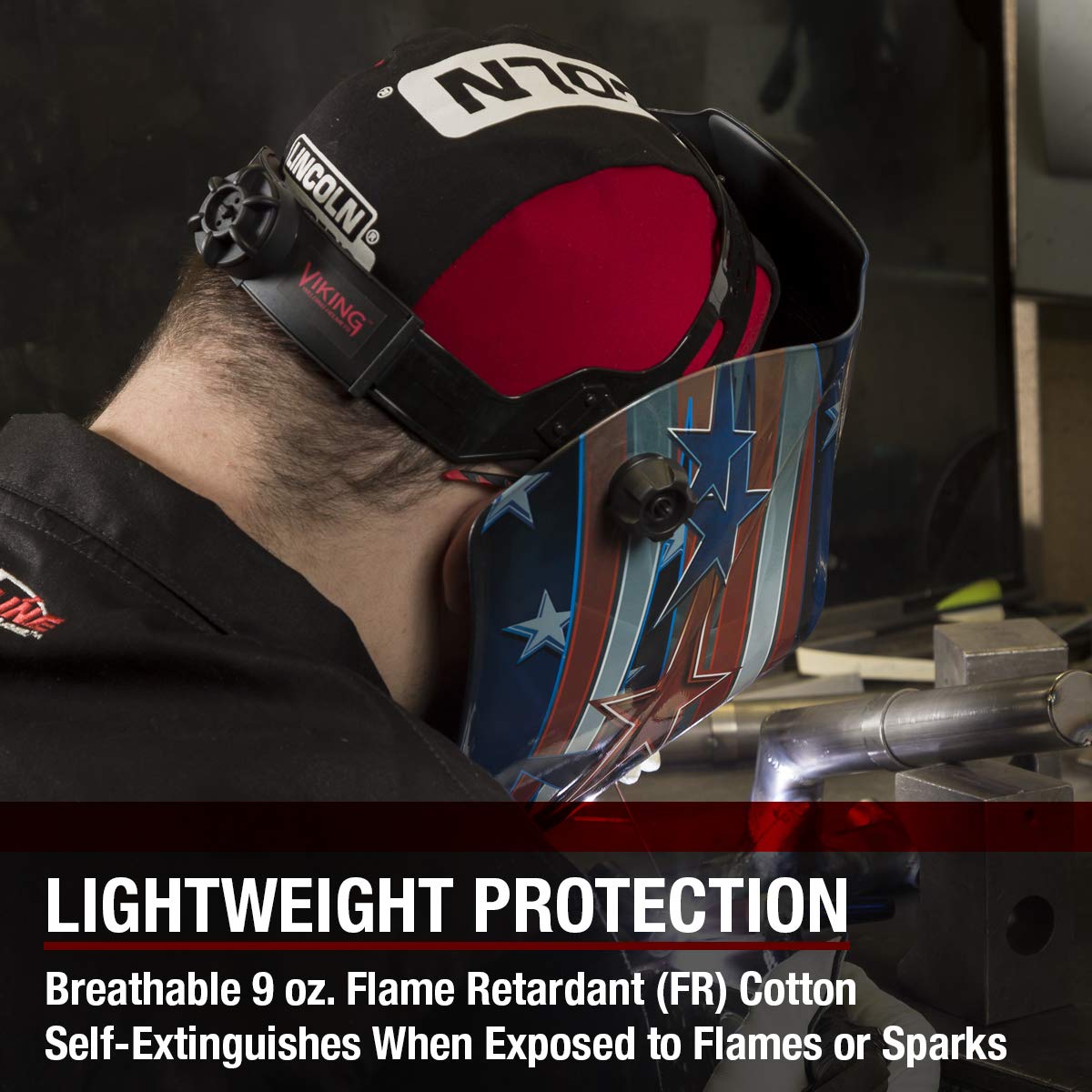Lincoln Electric Welding Beanie | Flame Resistant (FR) | Black & Red | XL |K2994-XL Lincoln Electric