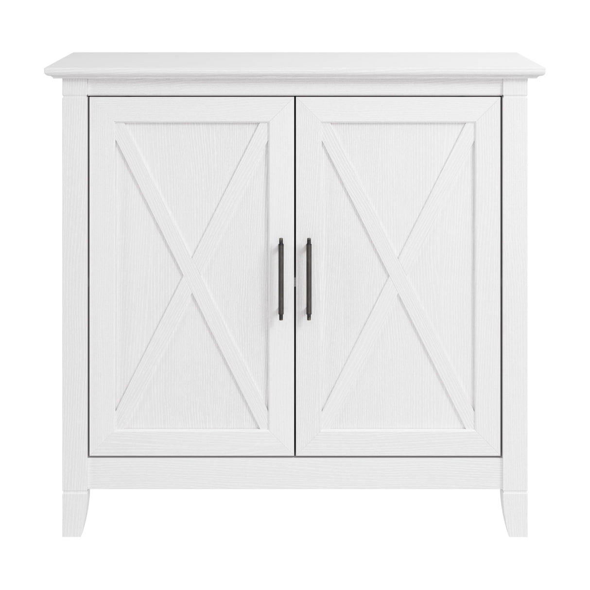 Bush Furniture Key West Small Storage Cabinet with Doors and Shelves in Pure White Oak, 2 Door Accent Chest for Home Office, Living Room, Entryway Bush Business Furniture