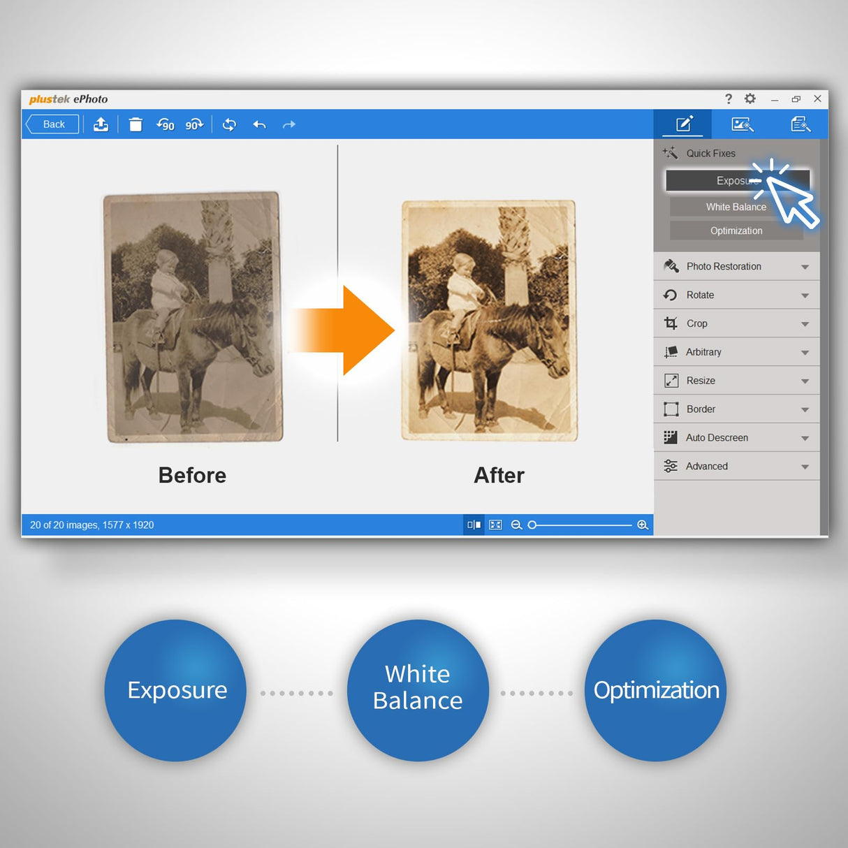 Plustek Photo Scanner ePhoto Z300, Scans 4x6 inch Photos in 2 Seconds, Auto crop and deskew with CCD Sensor, Supports Mac and PC plustek