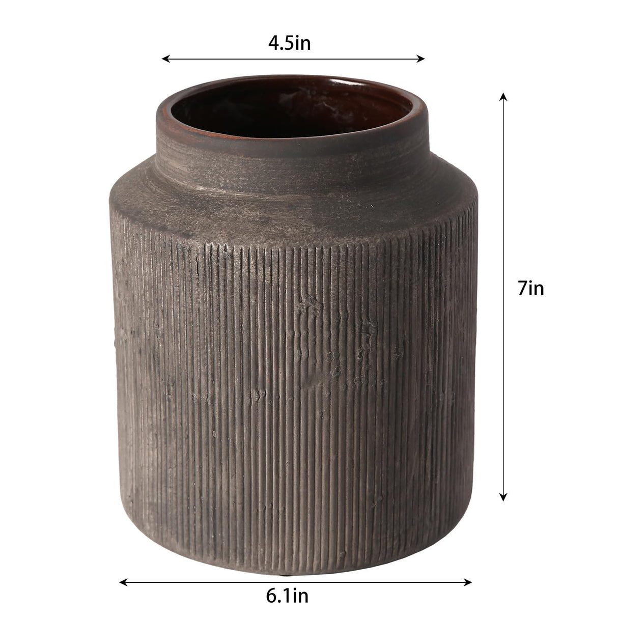 Rustic Vases for Home Decor. Ceramic Vase for Dining Table Decor. Terracotta Decorative Vase 6.1IN. ZSHLXM ZSHLXM