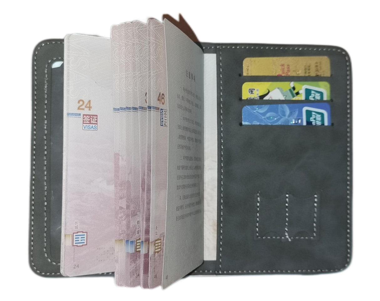 You Kang 3pcs Sublimation Blank Passport & Vaccine Card Holder Cover , Passport Wallet with PU Leather Vaccine Card Cover DIY Craft, black You Kang