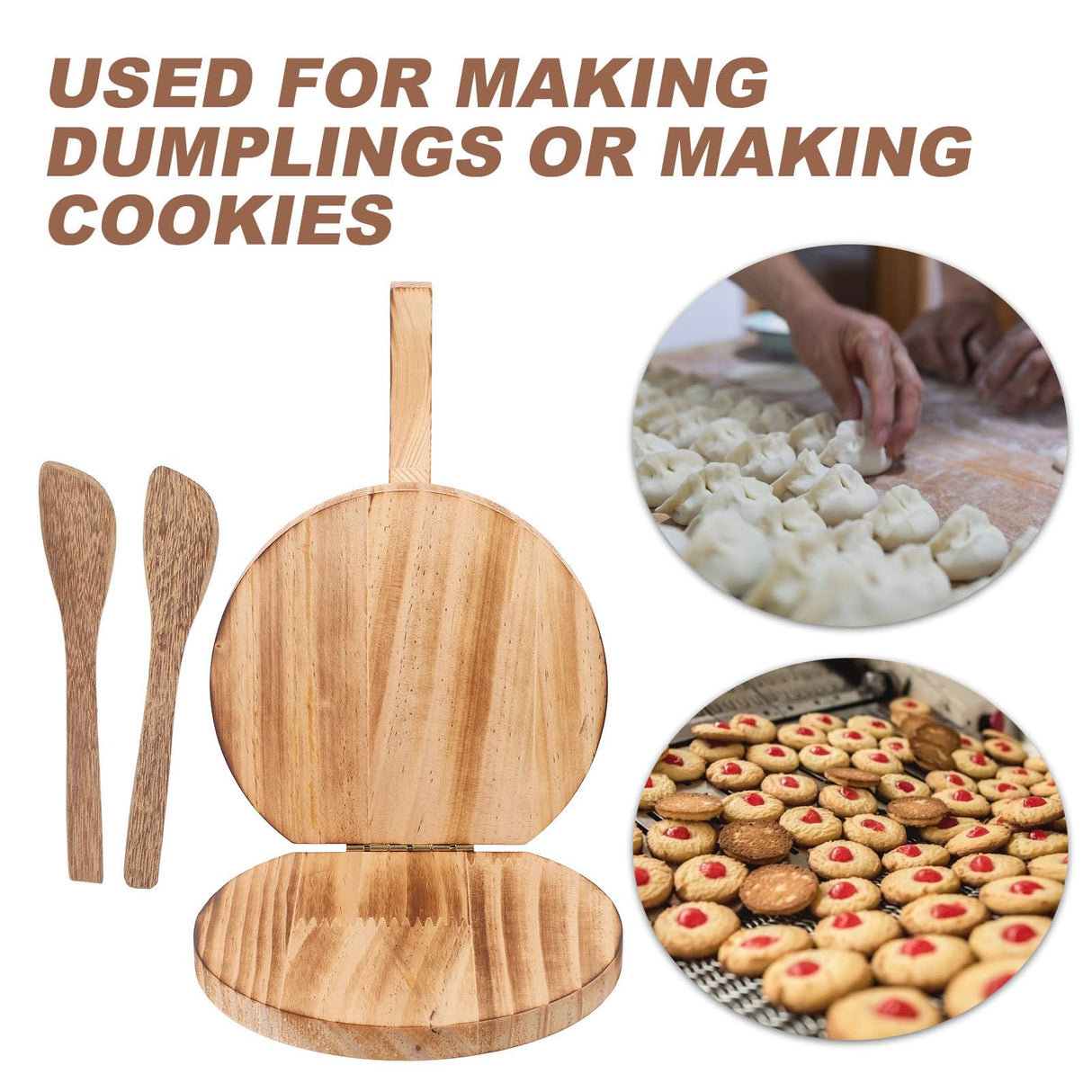 Cabilock Wooden Tortilla Press-Tortilla Press Maker Waffle and Pizza Dough Presser for Homemade Mexican Tortillera, Roti, Chapati, Taco, Dumpling Wrappers Cabilock