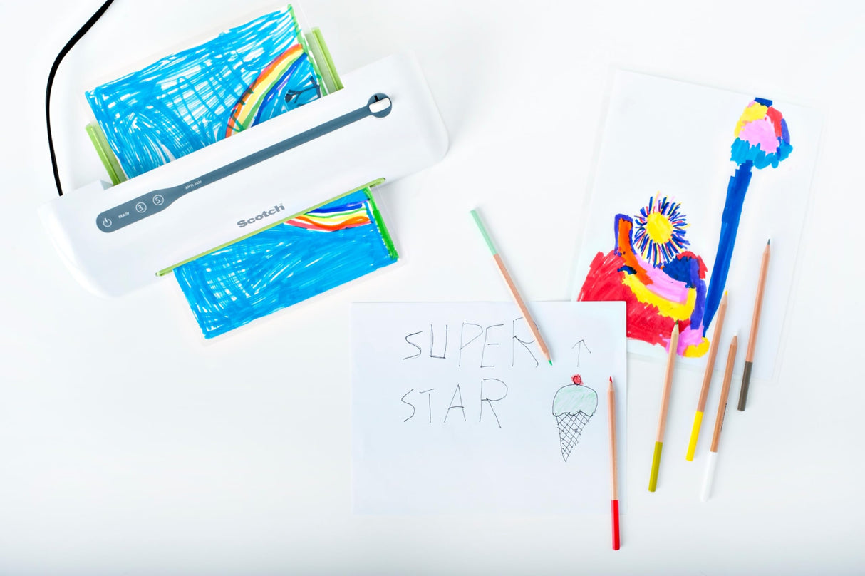 Scotch Thermal Laminator with 20 Letter Size Pouches, Ideal for Teachers, Small Offices, or Home (TL1302XVP) Scotch