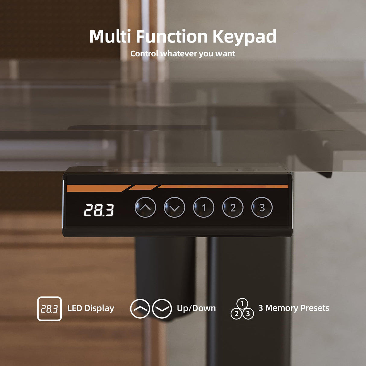 Claiks Standing Desk Frame, Electric Stand Up Desk Legs Frame Workstation Up to 63",T-Shaped Adjustable Standing Computer Desk for Home and Office, (Black Frame only) Claiks