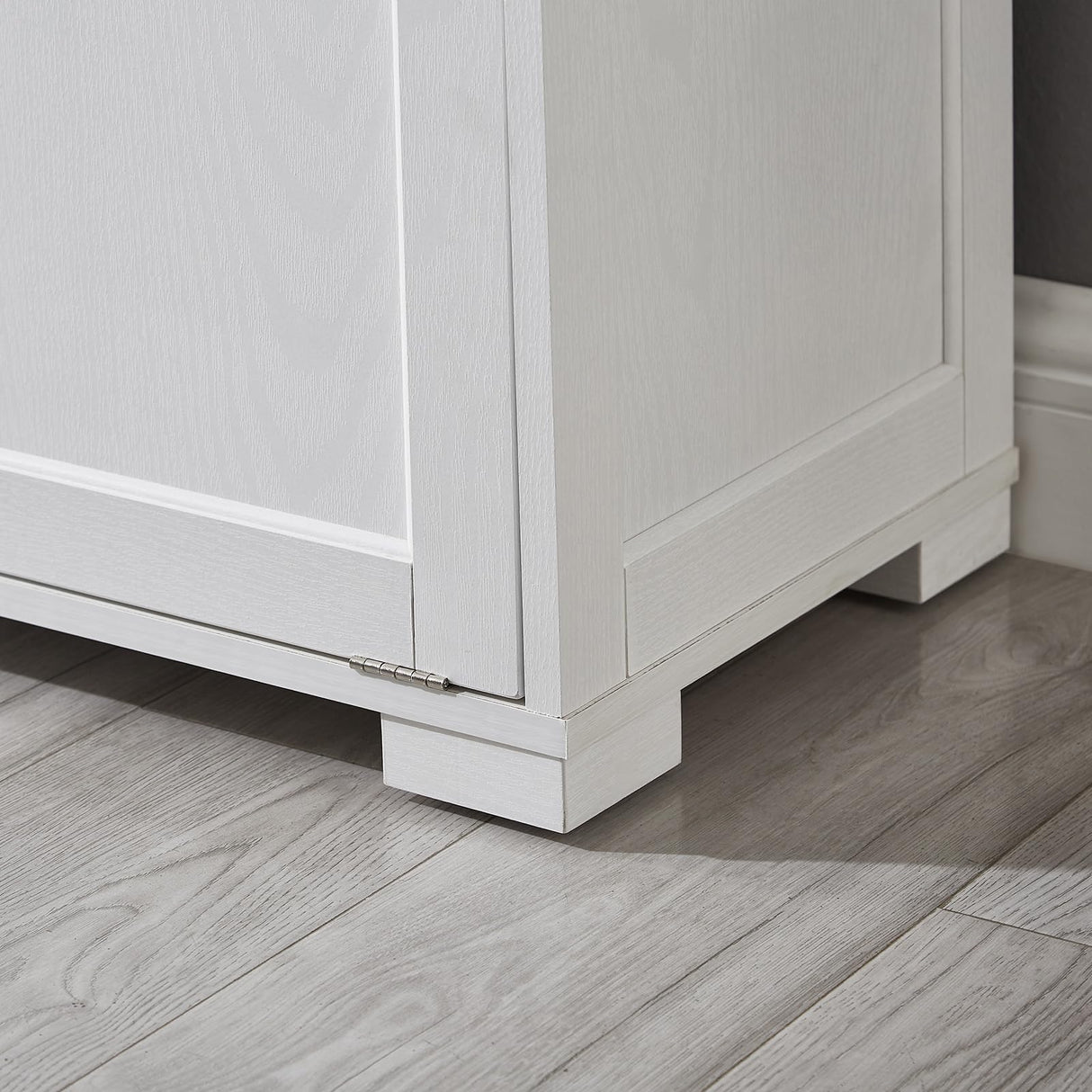 UpWiew Tilt Out Trash Cabinet Wooden, Single Door 10 Gallons, White Finish UpWiew