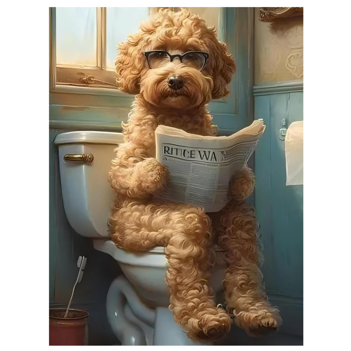 Reivworl Dog Diamond Art Kits for Adults, Dog Diamond Painting Kits, Gem Art Kit for Gifts and Home Interior Decor 12x16 Inch Reivworl