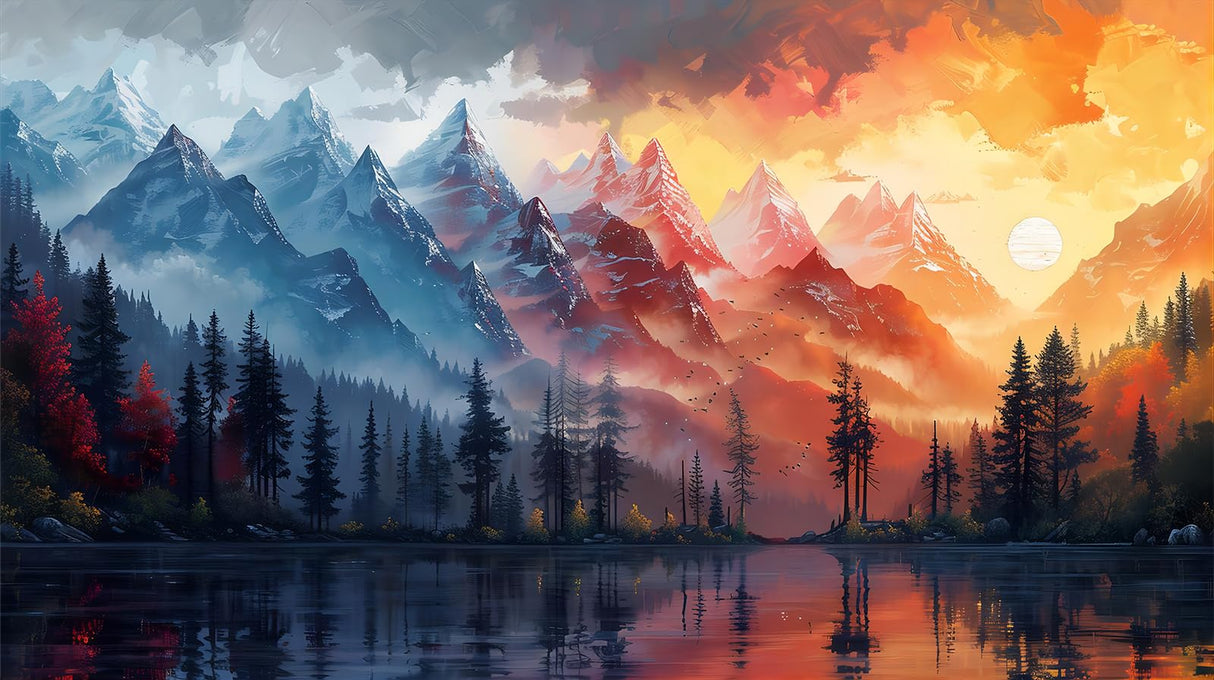 FEIMEIZE Wooden Jigsaw Puzzles for Adults 1000 Piece Puzzle for Adults 1000 Pieces - Forest of Ice and Fire FEIMEIZE