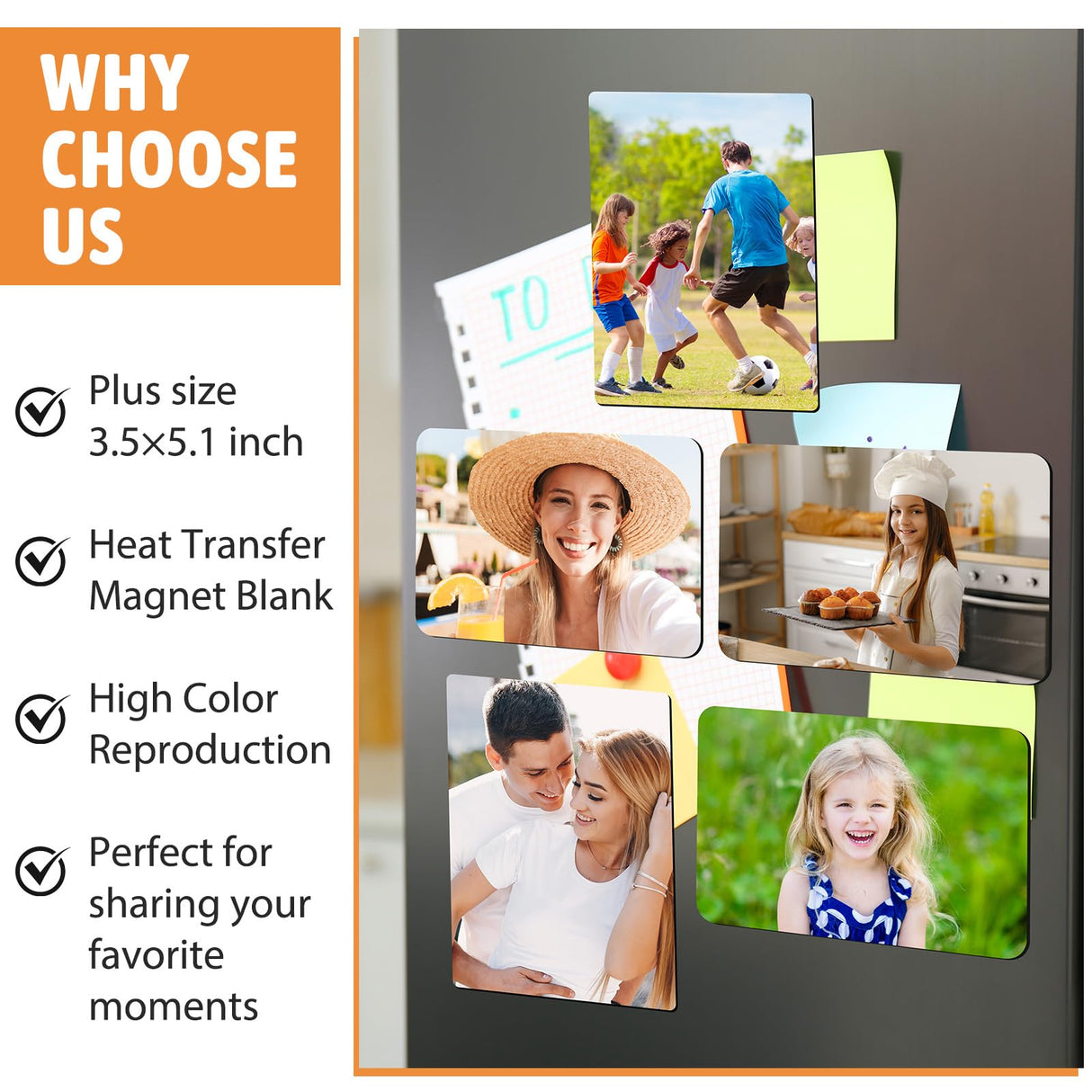 Xuhal 30 Pcs Sublimation Magnet Blanks 3.5x5.1 Inch Sublimation Refrigerator Magnet Bulk Personalized Large Rectangular Fridge Magnet Sublimation Blank Product for DIY Kitchen Oven Office Decorative Xuhal